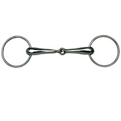 Korsteel Stainless Steel Hollow Mouth Jointed Loose Ring Snaffle Bit 