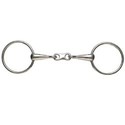 Korsteel Stainless Steel Thin Mouth French Link Loose Ring Snaffle Bit 